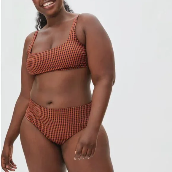 New Everlane The Square-Neck Bikini Top SM and The High-Rise Hipster Bottom MED - Picture 5 of 11